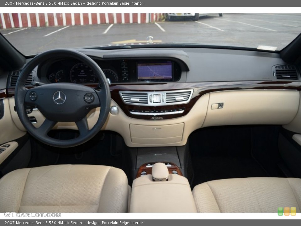 designo Porcelain Beige Interior Dashboard for the 2007 Mercedes-Benz S 550 4Matic Sedan #66816706