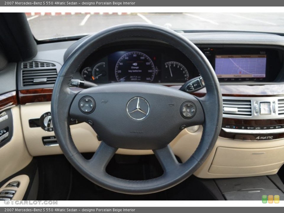 designo Porcelain Beige Interior Dashboard for the 2007 Mercedes-Benz S 550 4Matic Sedan #66816733