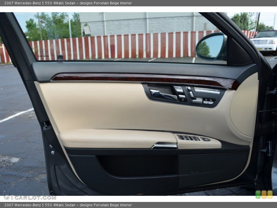 designo Porcelain Beige Interior Door Panel for the 2007 Mercedes-Benz S 550 4Matic Sedan #66816757