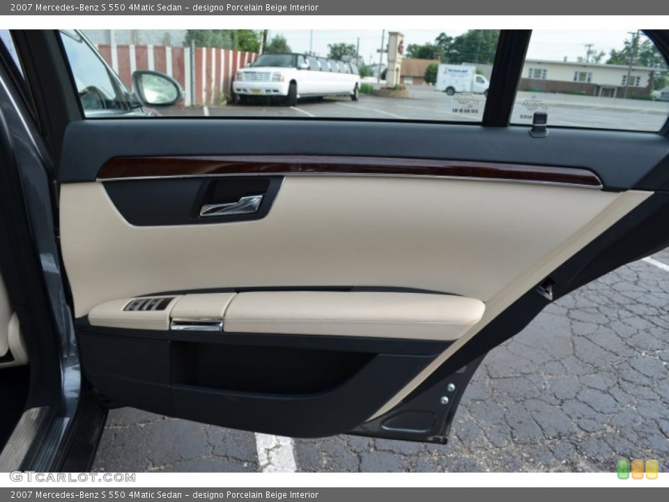 designo Porcelain Beige Interior Door Panel for the 2007 Mercedes-Benz S 550 4Matic Sedan #66816775