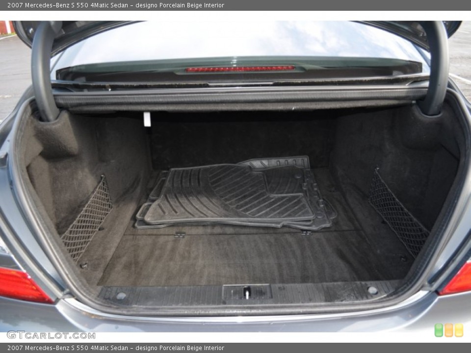 designo Porcelain Beige Interior Trunk for the 2007 Mercedes-Benz S 550 4Matic Sedan #66816778