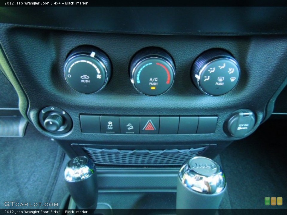 Black Interior Controls for the 2012 Jeep Wrangler Sport S 4x4 #66819040