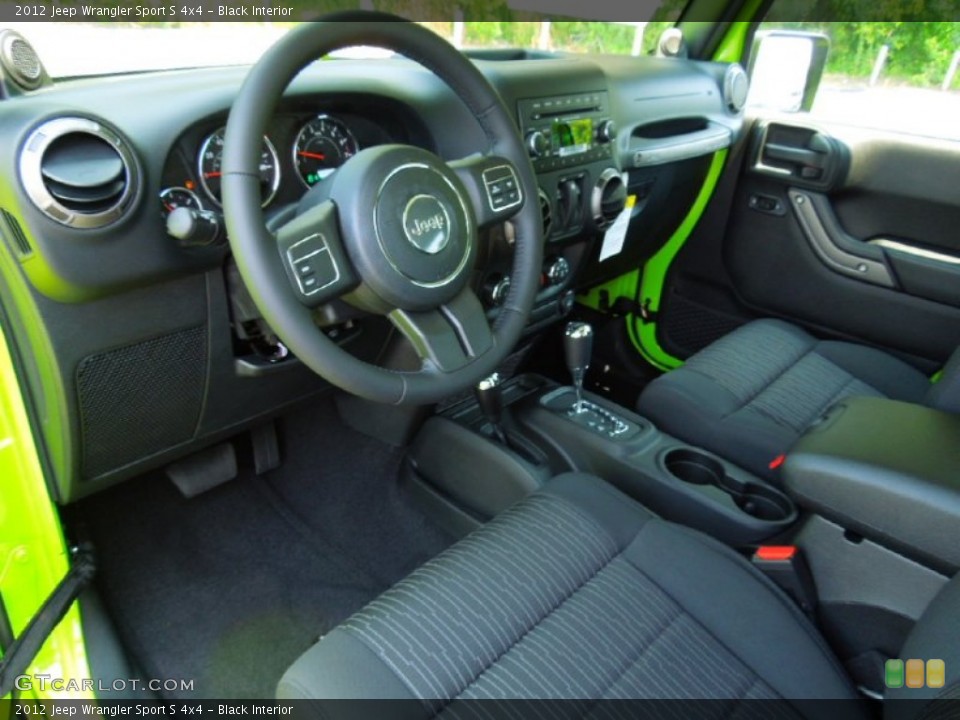 Black Interior Prime Interior for the 2012 Jeep Wrangler Sport S 4x4 #66819076