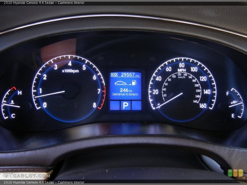 Cashmere Interior Gauges for the 2010 Hyundai Genesis 4.6 Sedan #66821102