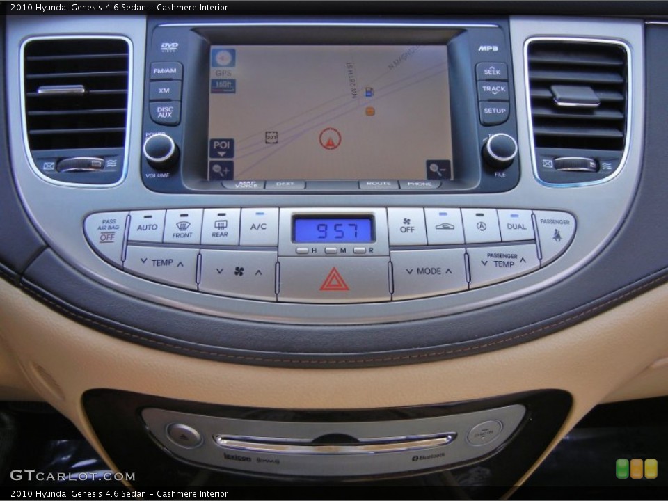 Cashmere Interior Navigation for the 2010 Hyundai Genesis 4.6 Sedan #66821111
