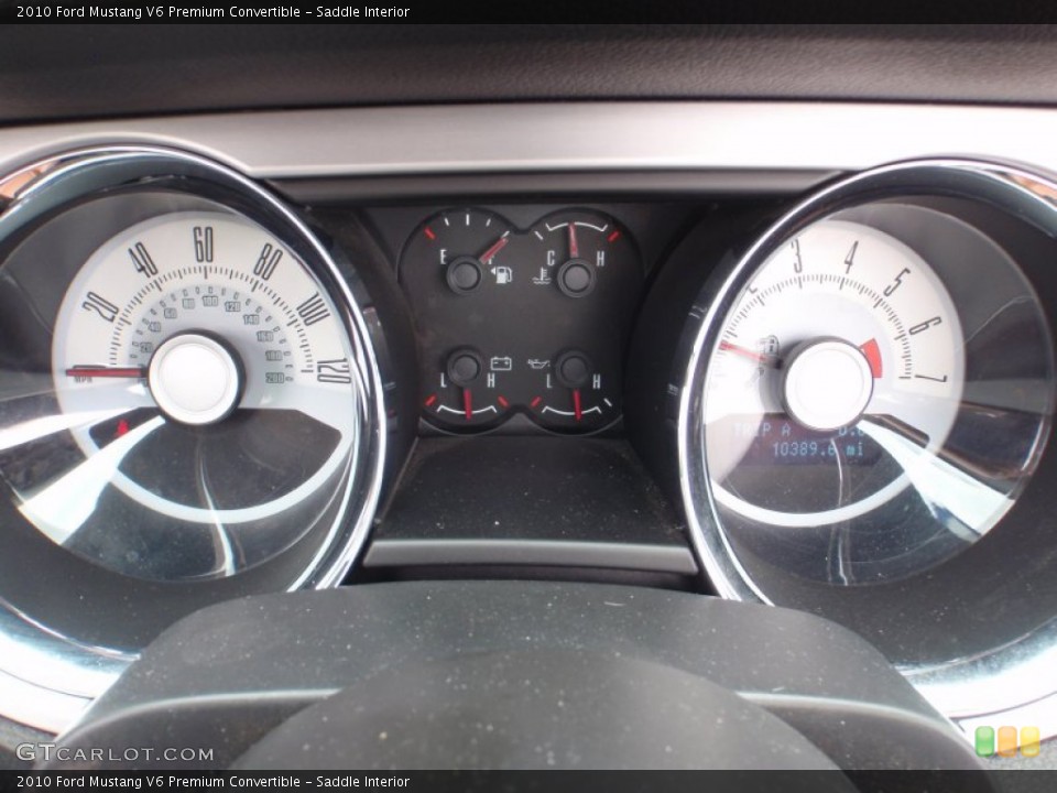Saddle Interior Gauges for the 2010 Ford Mustang V6 Premium Convertible #66821684
