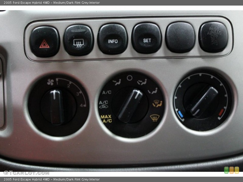 Medium/Dark Flint Grey Interior Controls for the 2005 Ford Escape Hybrid 4WD #66826001