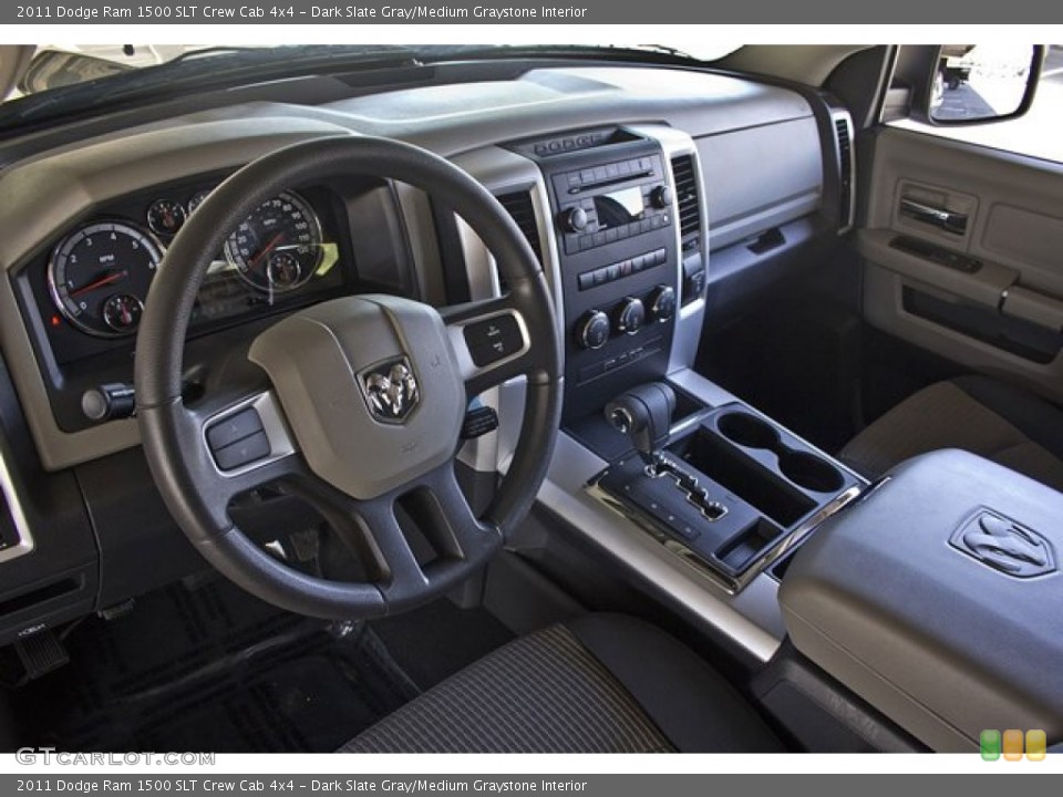 Dark Slate Gray/Medium Graystone Interior Dashboard for the 2011 Dodge Ram 1500 SLT Crew Cab 4x4 #66826199