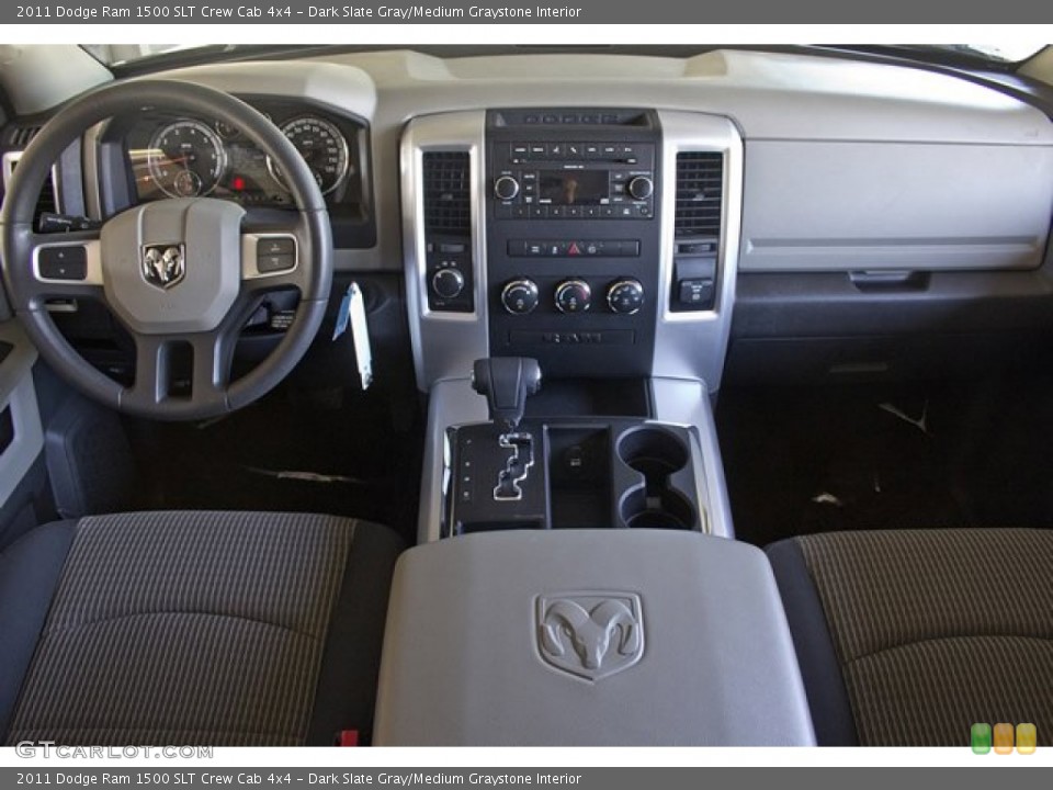 Dark Slate Gray/Medium Graystone Interior Dashboard for the 2011 Dodge Ram 1500 SLT Crew Cab 4x4 #66826226
