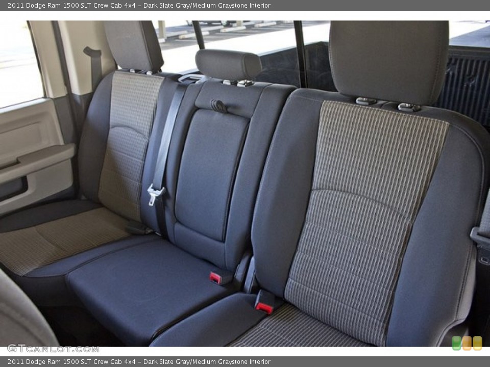 Dark Slate Gray/Medium Graystone Interior Rear Seat for the 2011 Dodge Ram 1500 SLT Crew Cab 4x4 #66826265