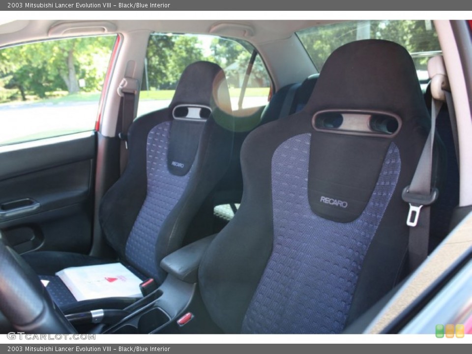 Black/Blue Interior Photo for the 2003 Mitsubishi Lancer Evolution VIII #66827294