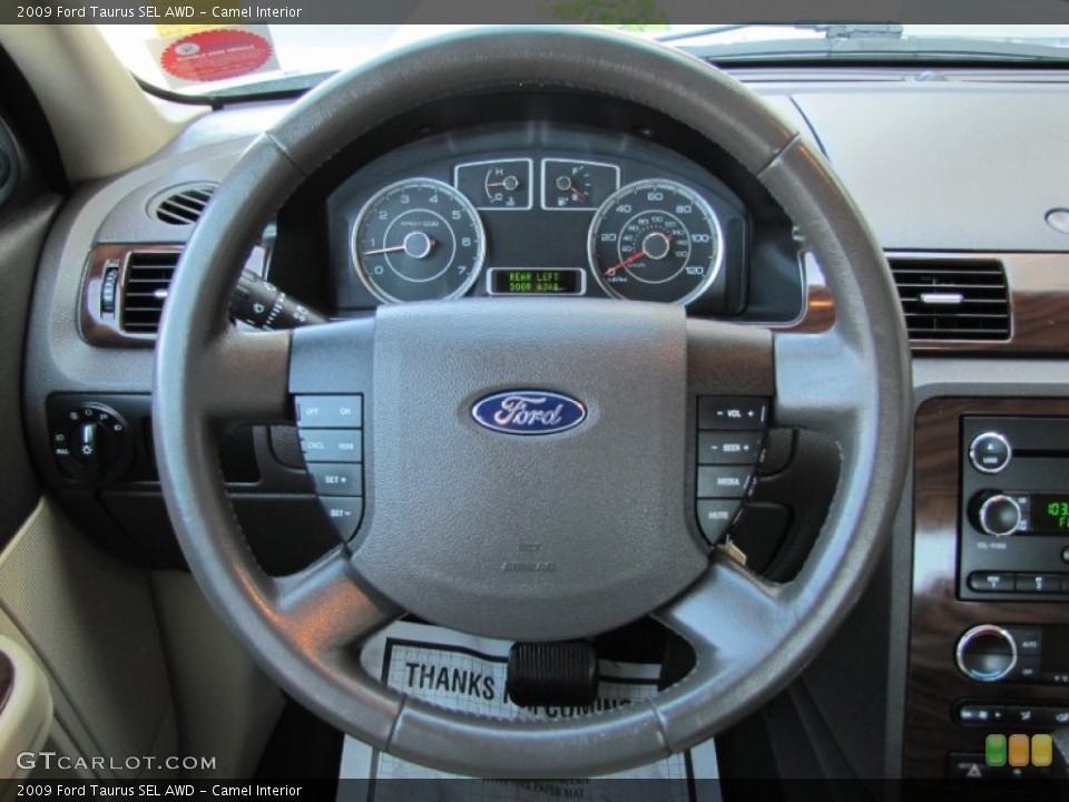 Camel Interior Steering Wheel for the 2009 Ford Taurus SEL AWD #66828434