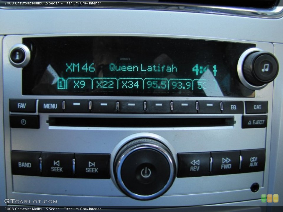 Titanium Gray Interior Audio System for the 2008 Chevrolet Malibu LS Sedan #66829376