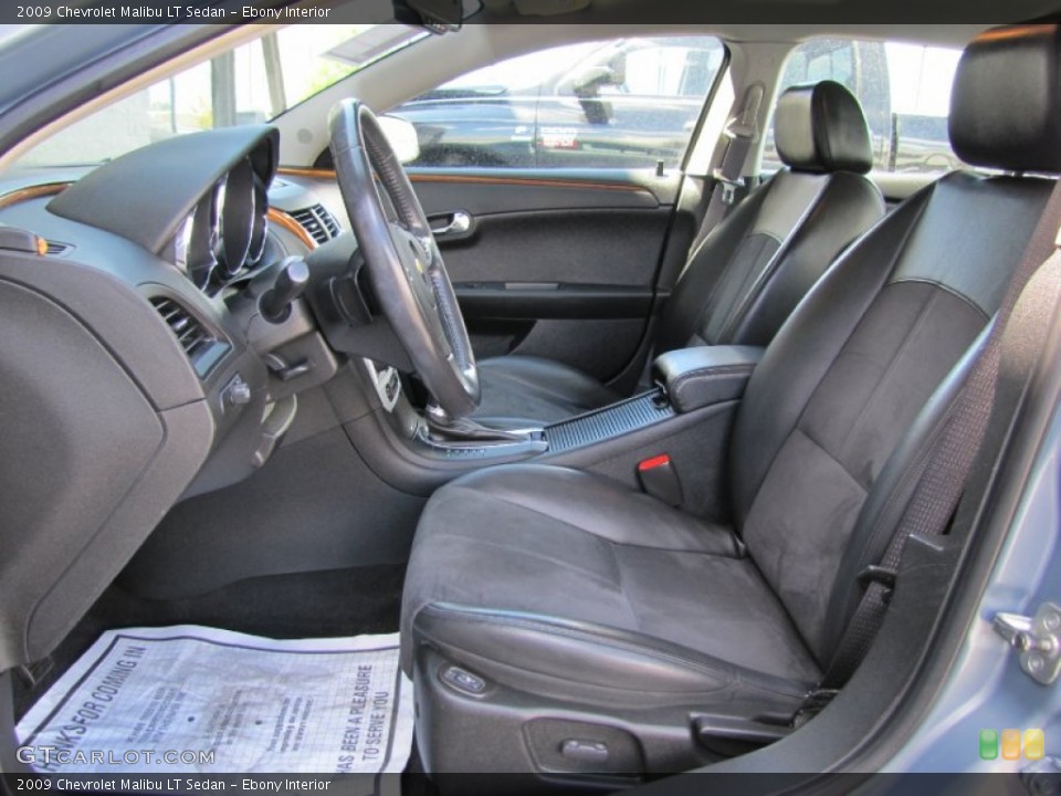 Ebony Interior Photo for the 2009 Chevrolet Malibu LT Sedan #66830018