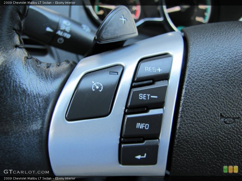 Ebony Interior Controls for the 2009 Chevrolet Malibu LT Sedan #66830057