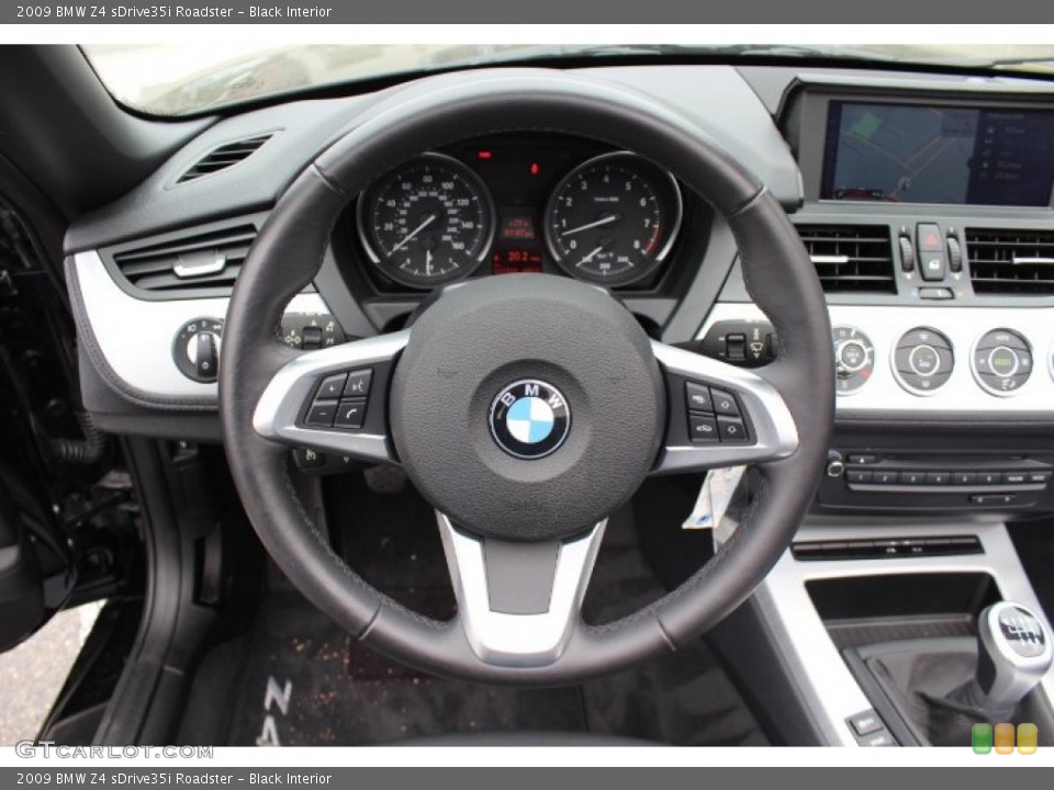 Black Interior Steering Wheel for the 2009 BMW Z4 sDrive35i Roadster #66830944