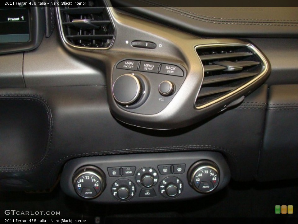 Nero (Black) Interior Controls for the 2011 Ferrari 458 Italia #66834108