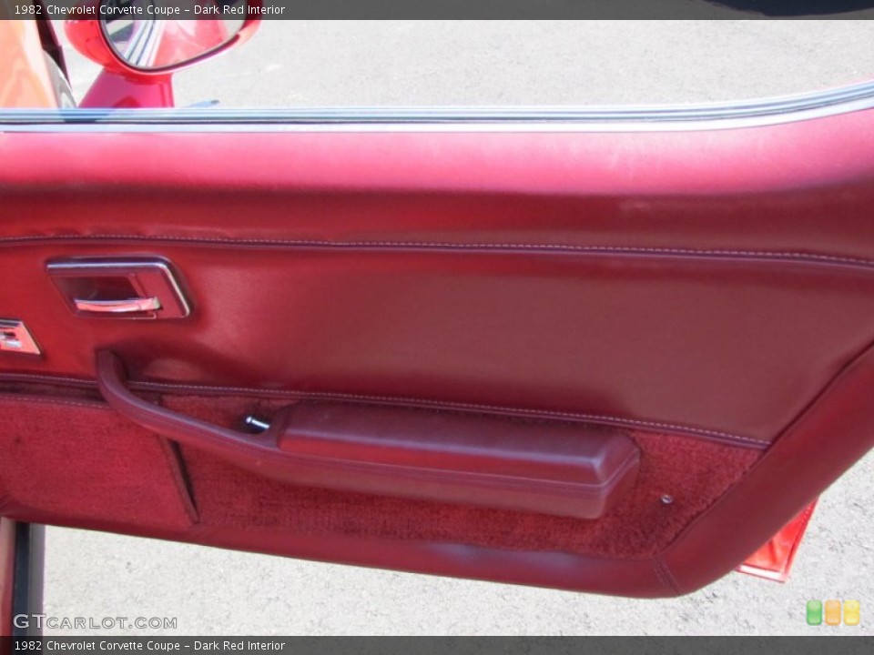 Dark Red Interior Door Panel for the 1982 Chevrolet Corvette Coupe #66835676