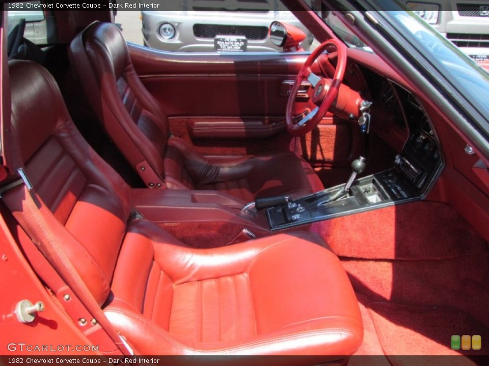 Dark Red Interior Photo for the 1982 Chevrolet Corvette Coupe #66835694
