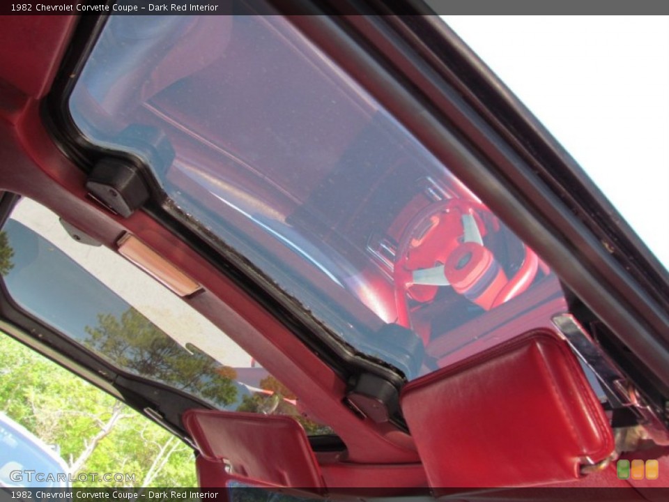 Dark Red Interior Sunroof for the 1982 Chevrolet Corvette Coupe #66835718
