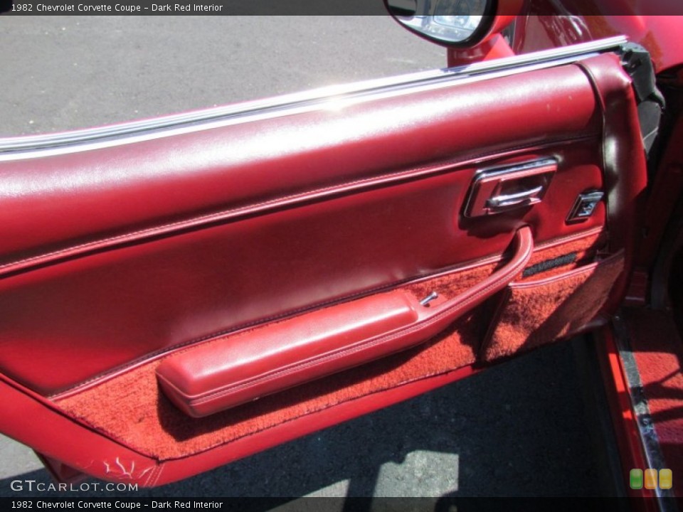 Dark Red Interior Door Panel for the 1982 Chevrolet Corvette Coupe #66835797