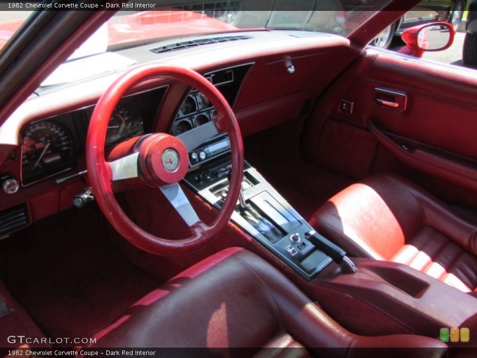 Dark Red 1982 Chevrolet Corvette Interiors