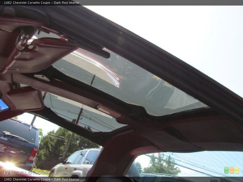 Dark Red Interior Sunroof for the 1982 Chevrolet Corvette Coupe #66835840