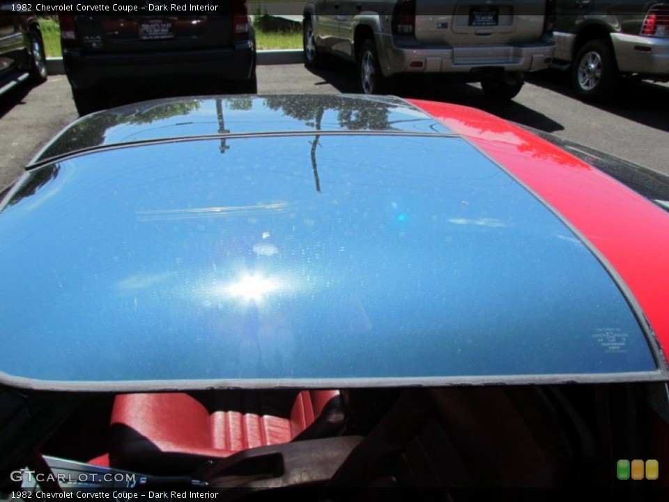 Dark Red Interior Sunroof for the 1982 Chevrolet Corvette Coupe #66835847