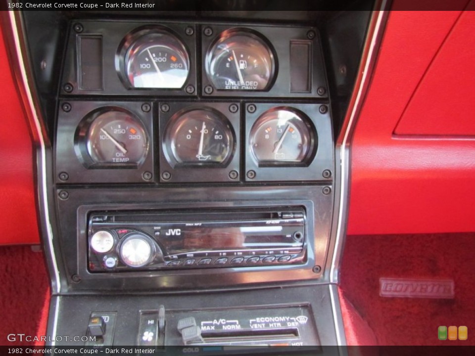 Dark Red Interior Gauges for the 1982 Chevrolet Corvette Coupe #66835865