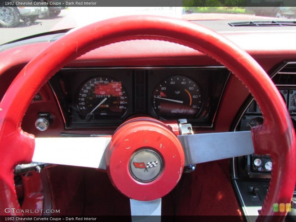 Dark Red Interior Steering Wheel for the 1982 Chevrolet Corvette Coupe #66835871