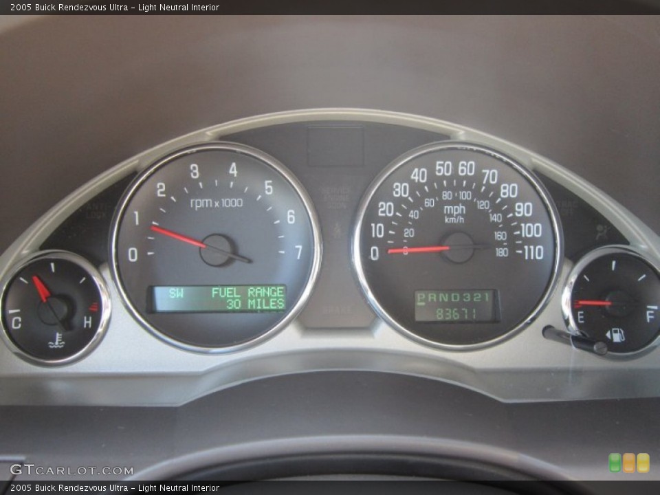 Light Neutral Interior Gauges for the 2005 Buick Rendezvous Ultra #66839495