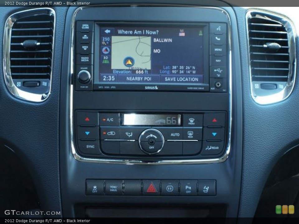 Black Interior Controls for the 2012 Dodge Durango R/T AWD #66841472