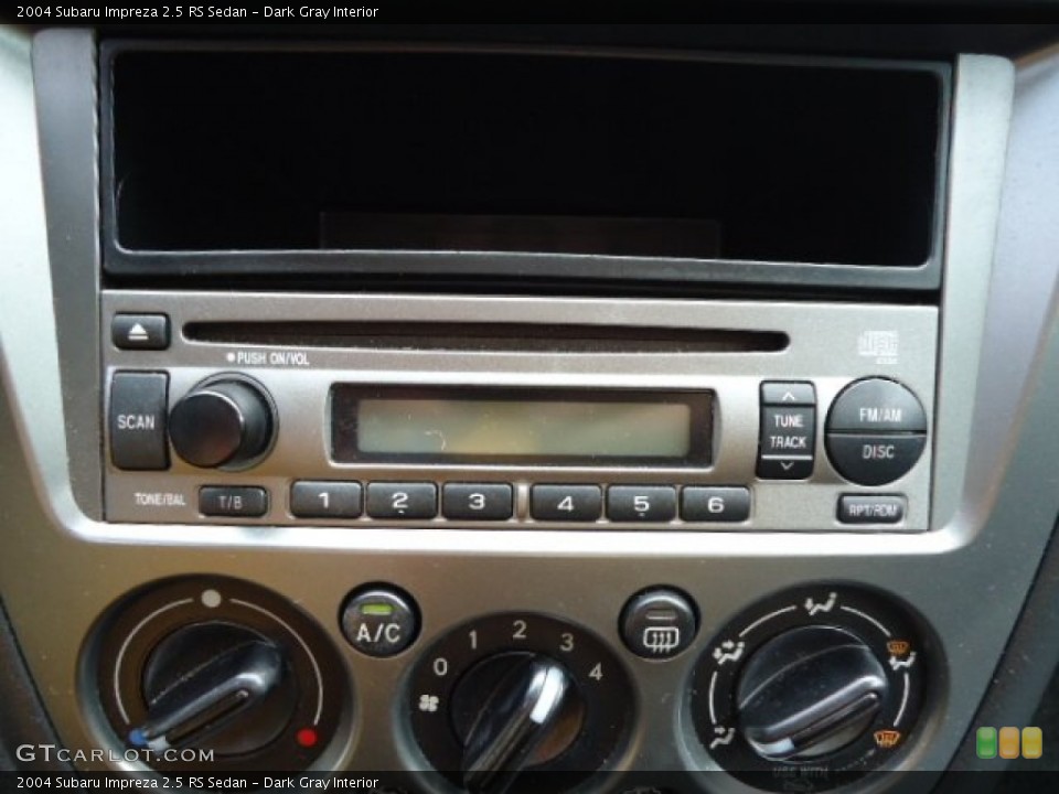 Dark Gray Interior Audio System for the 2004 Subaru Impreza 2.5 RS Sedan #66841706