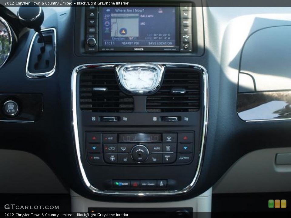 Black/Light Graystone Interior Controls for the 2012 Chrysler Town & Country Limited #66841719