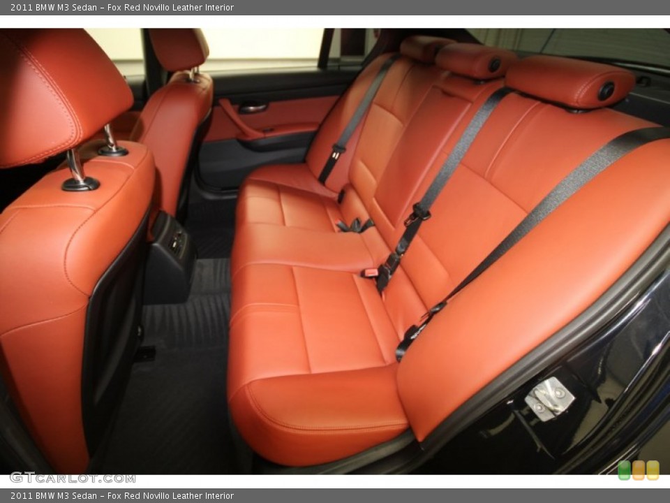 Fox Red Novillo Leather Interior Rear Seat for the 2011 BMW M3 Sedan #66843050