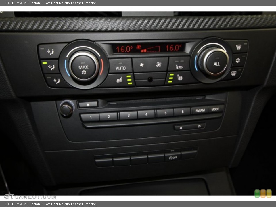 Fox Red Novillo Leather Interior Controls for the 2011 BMW M3 Sedan #66843110