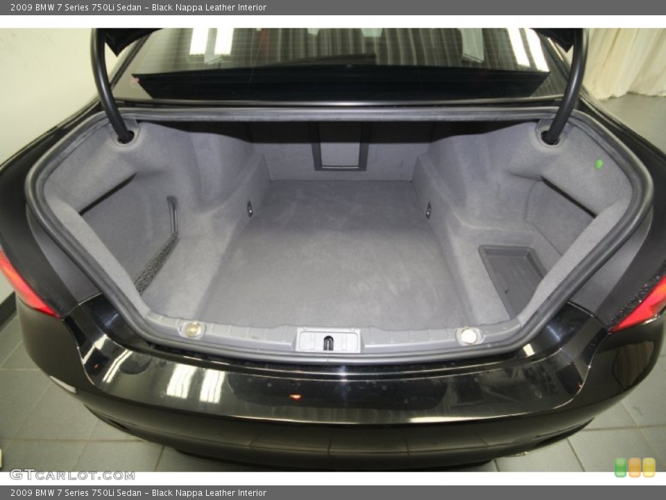 Black Nappa Leather Interior Trunk for the 2009 BMW 7 Series 750Li Sedan #66844076