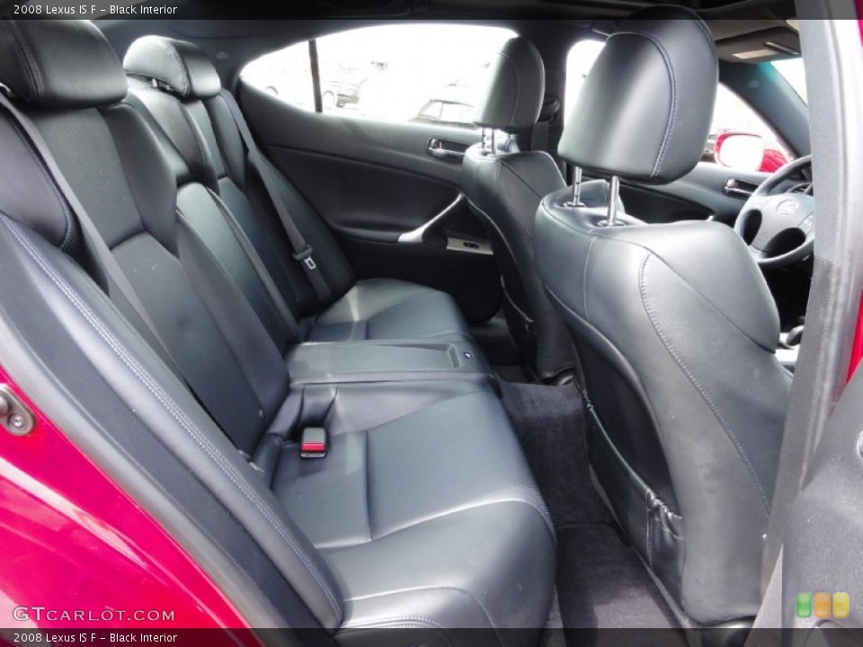 Black Interior Rear Seat for the 2008 Lexus IS F #66847232