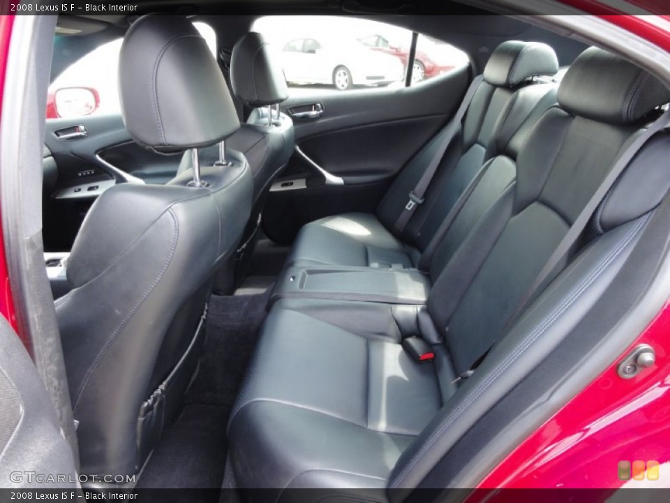 Black Interior Rear Seat for the 2008 Lexus IS F #66847256