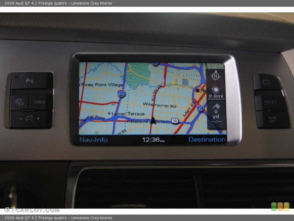 Limestone Grey Interior Navigation for the 2009 Audi Q7 4.2 Prestige quattro #66848029