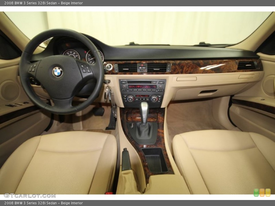Beige Interior Dashboard for the 2008 BMW 3 Series 328i Sedan #66848969