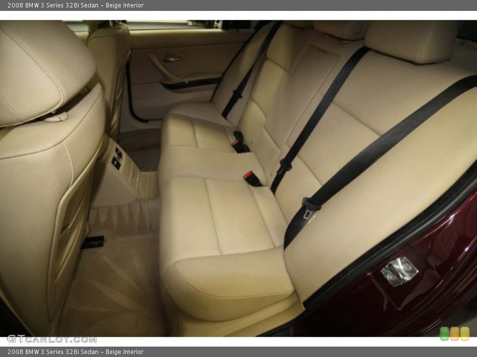 Beige Interior Rear Seat for the 2008 BMW 3 Series 328i Sedan #66849071