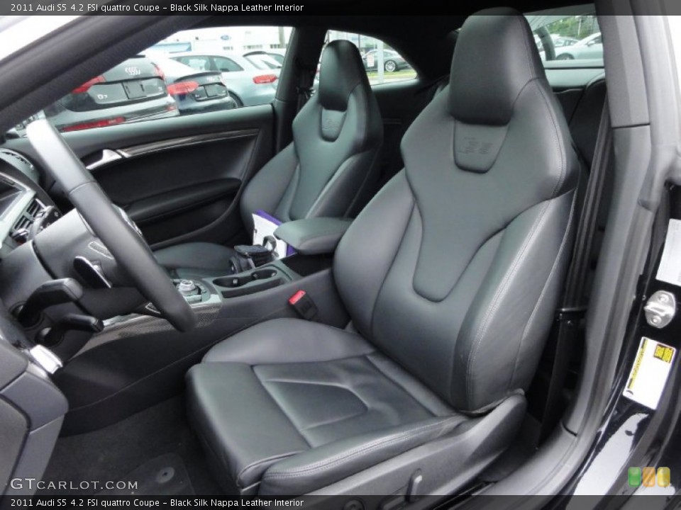 Black Silk Nappa Leather Interior Front Seat for the 2011 Audi S5 4.2 FSI quattro Coupe #66849565