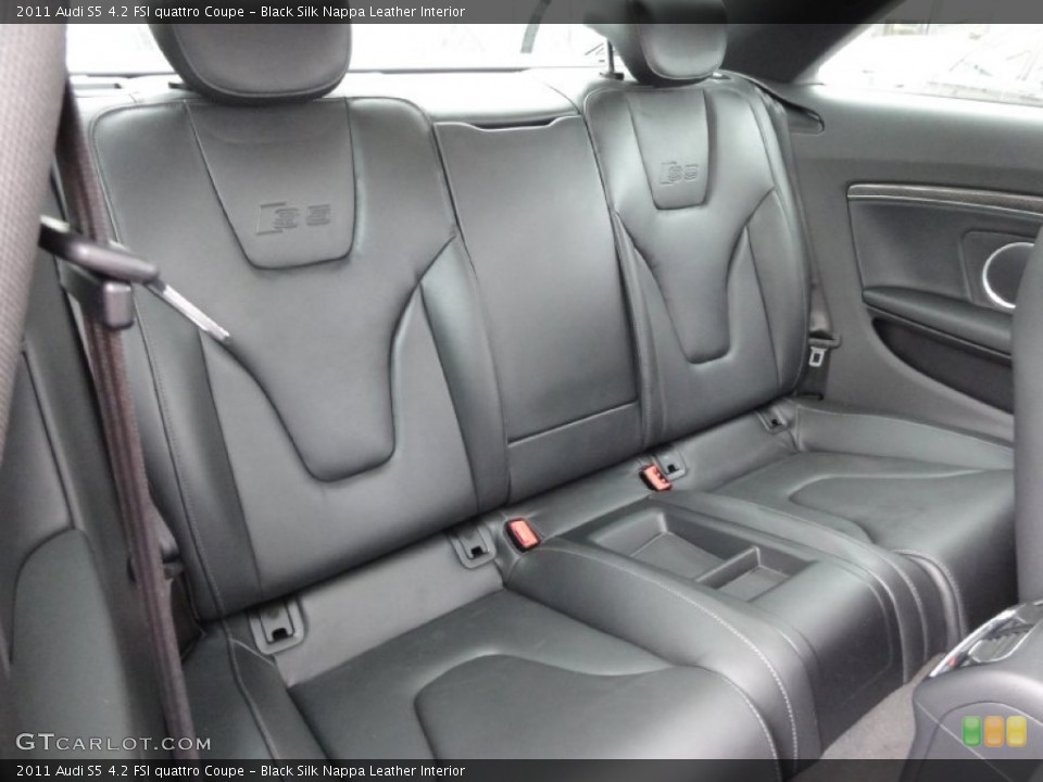 Black Silk Nappa Leather Interior Rear Seat for the 2011 Audi S5 4.2 FSI quattro Coupe #66849614