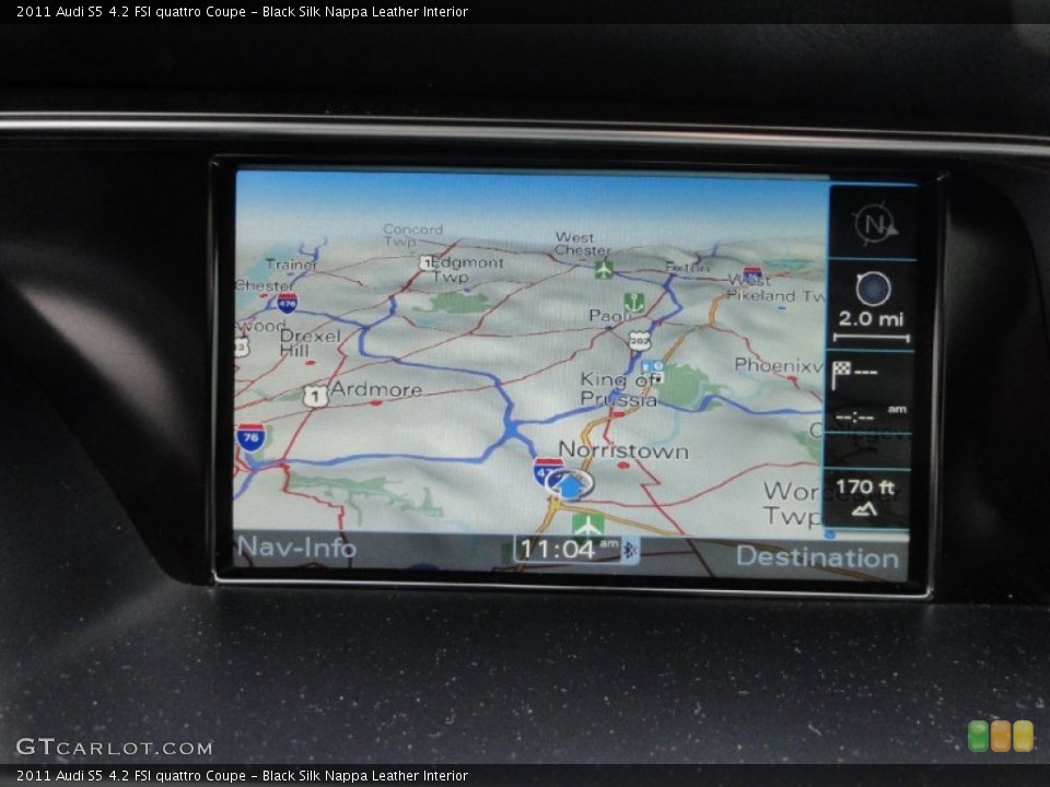 Black Silk Nappa Leather Interior Navigation for the 2011 Audi S5 4.2 FSI quattro Coupe #66849689