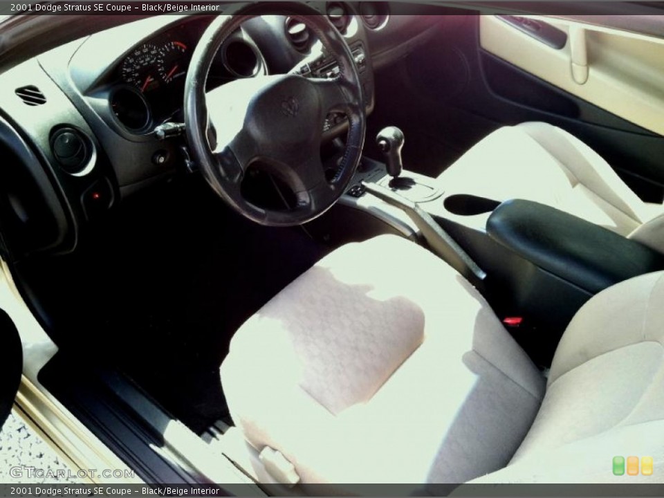 Black/Beige Interior Prime Interior for the 2001 Dodge Stratus SE Coupe #66849890