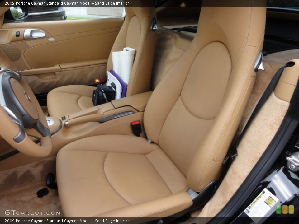 Sand Beige Interior Front Seat for the 2009 Porsche Cayman  #66850253