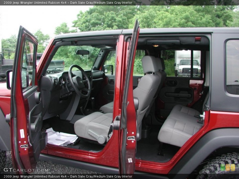 Dark Slate Gray/Medium Slate Gray Interior Photo for the 2009 Jeep Wrangler Unlimited Rubicon 4x4 #66850301