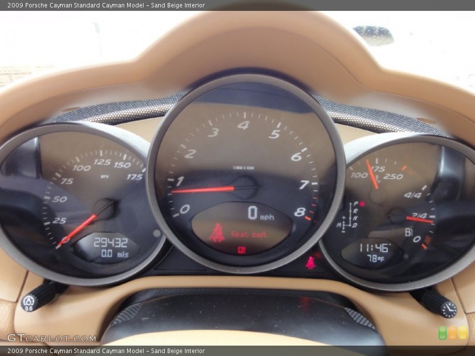 Sand Beige Interior Gauges for the 2009 Porsche Cayman  #66850379