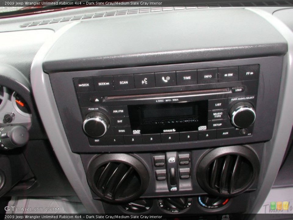 Dark Slate Gray/Medium Slate Gray Interior Audio System for the 2009 Jeep Wrangler Unlimited Rubicon 4x4 #66850454